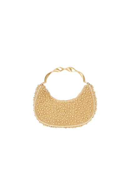 Evelyn Crescent Bag in Gold
