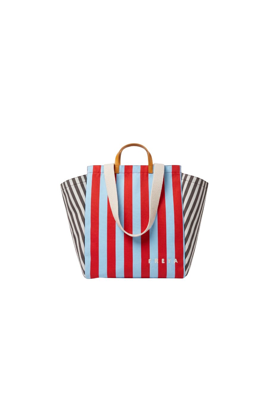 Happy Stripe Travel Tote in Blue Raspberry