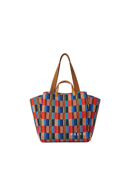 Happy Stripe Travel Tote in Tutti Frutti