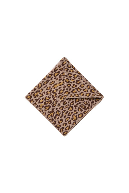 Sablyn Harper Leopard Scarf in Dune Cinnabar, printed silk scarf