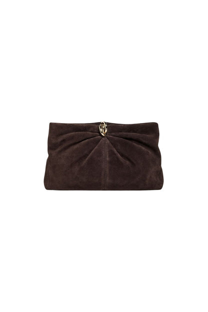 Loeffler Randall Corrine Gathered Clutch in Tmoro, leather clutch bag