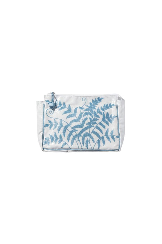 Fern Large Makeup Bag in Blue