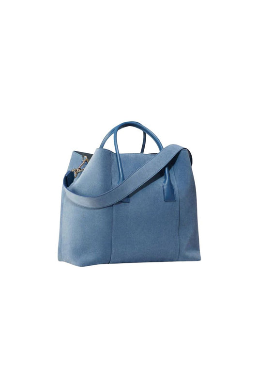Mini Weekender in Suede Denim