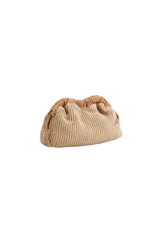 Mini Cloud Clutch in Natural