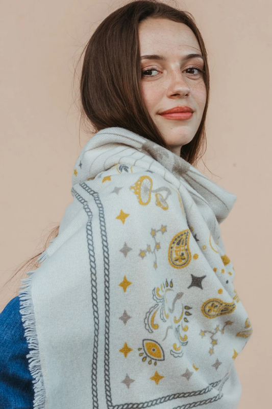 Cosmic Rodeo Mist Cashmere Wrap