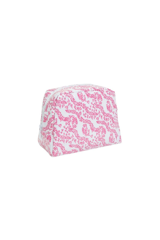 Luxe Gloss M Wash Bag in All Heart Pink
