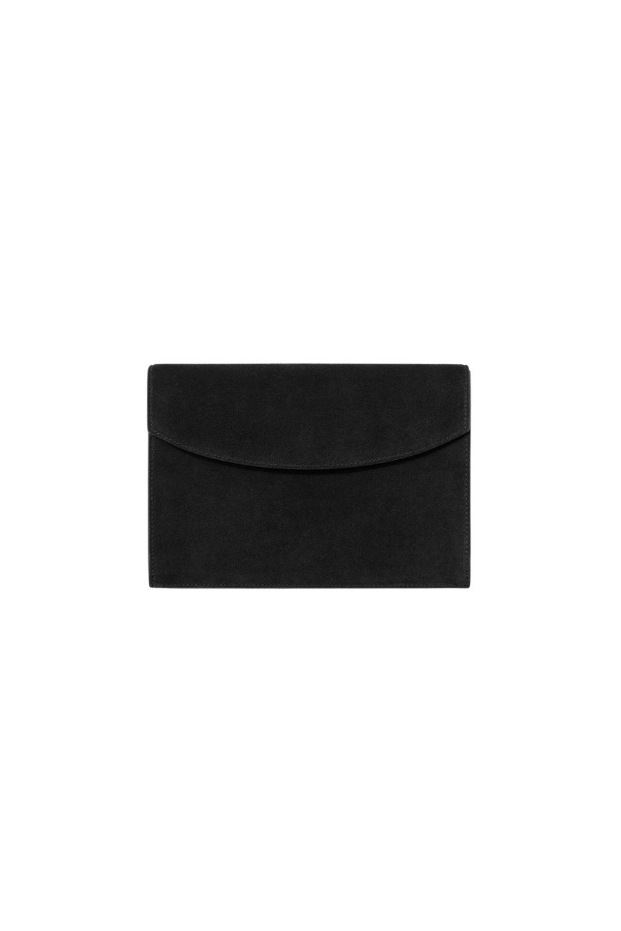 Suede Envelope Clutch in Black