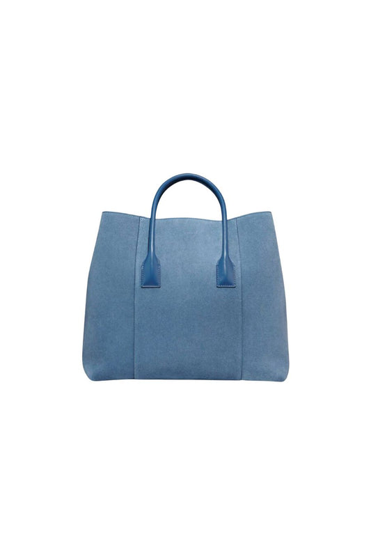 Mini Weekender in Suede Denim
