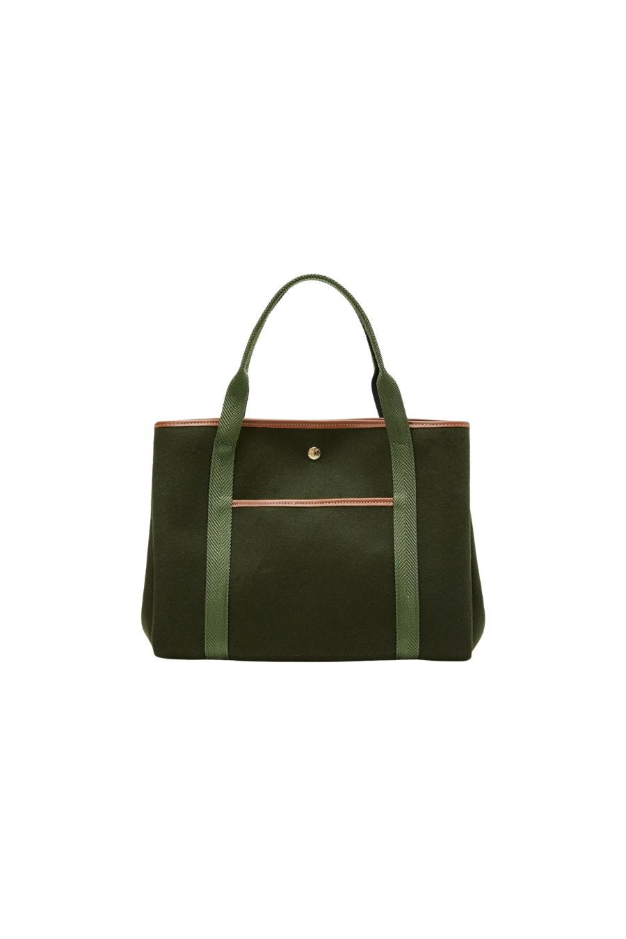 Rue de Verneuil Traversée M Pocket Whip Olive Flannel, quilted equestrian saddle pad — detail view