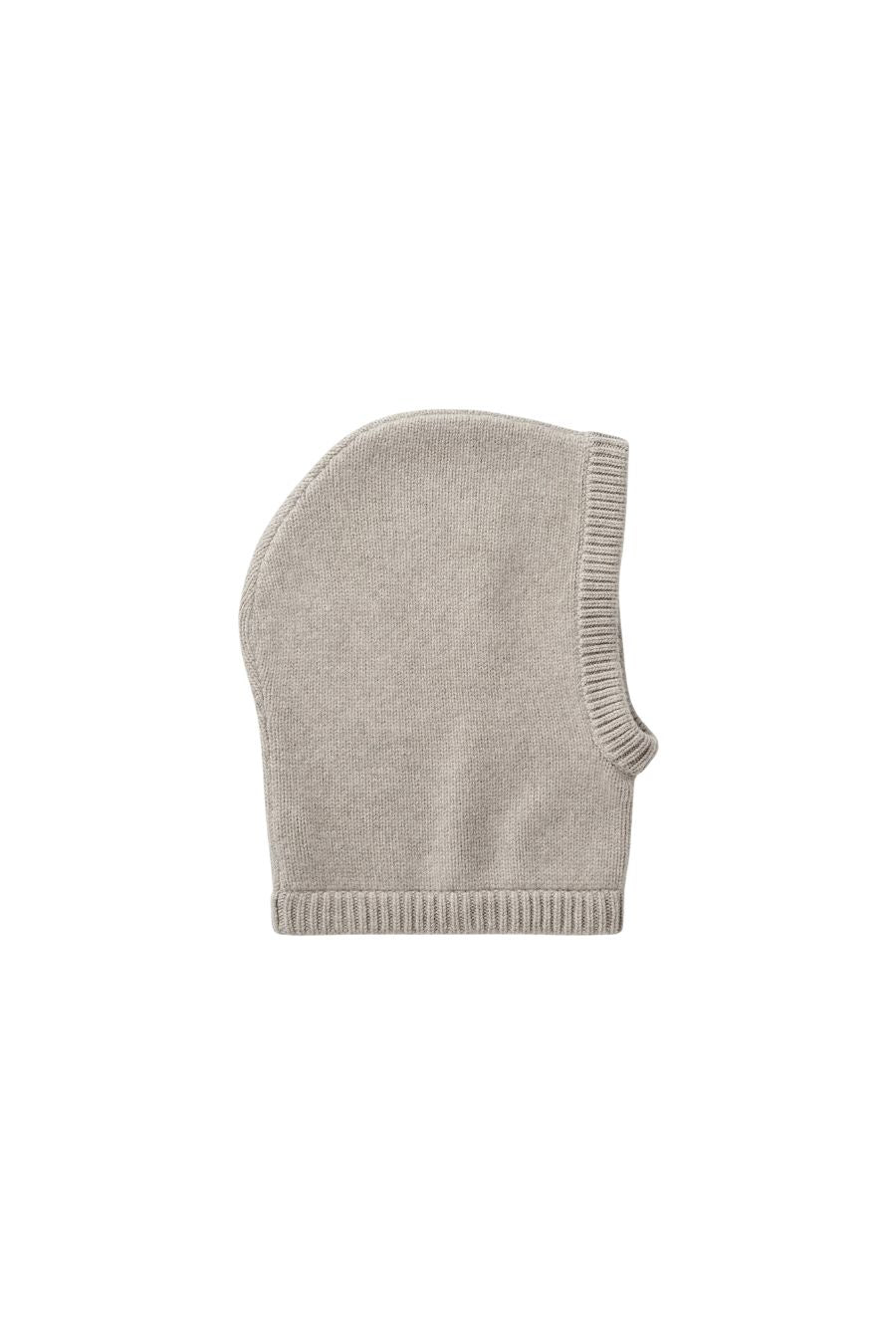 Soft Goat Balaclava in Greige, knit balaclava