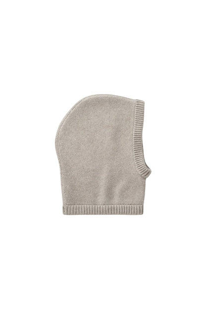 Soft Goat Balaclava in Greige, knit balaclava