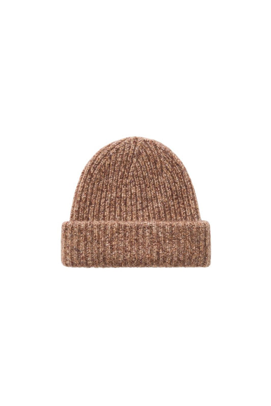 Marled Beanie in Brown Melange