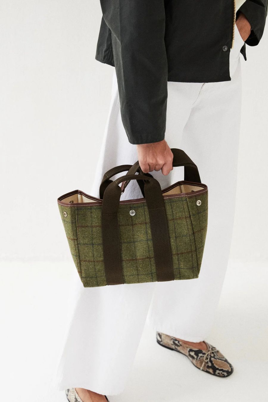 Traversée S Hunting Tweed Kaki