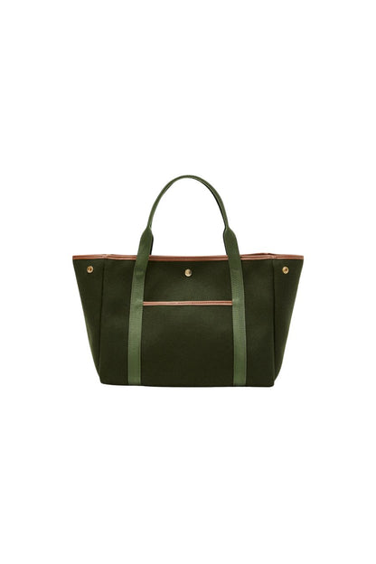Rue de Verneuil Traversée M Pocket Whip Olive Flannel, quilted equestrian saddle pad