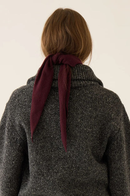 Nessa Cashmere Bandana in Garnet