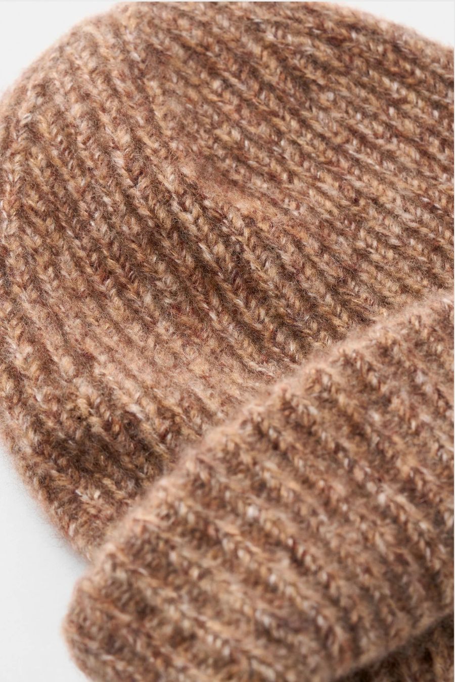 Marled Beanie in Brown Melange