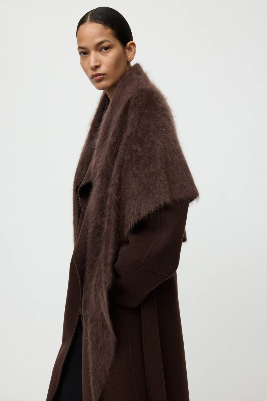 Brushed Scarf in Mocha