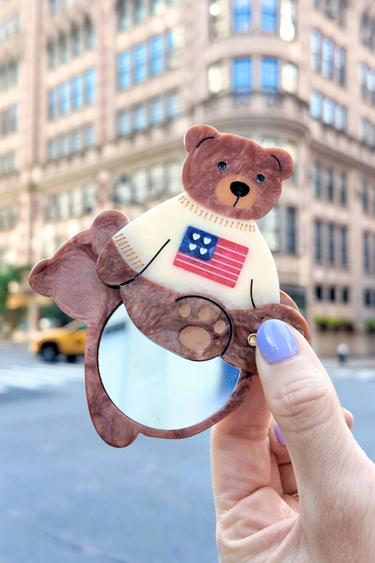 Americana Teddy Compact Mirror