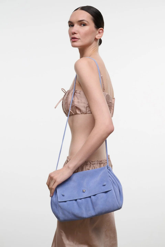 Cy Convertible Bag in Cielo Suede