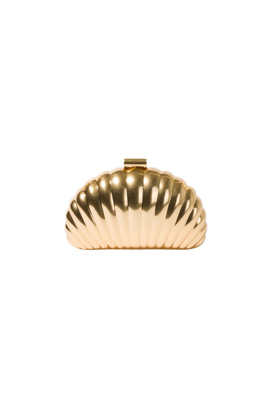 Monet Shell Clutch in Gold