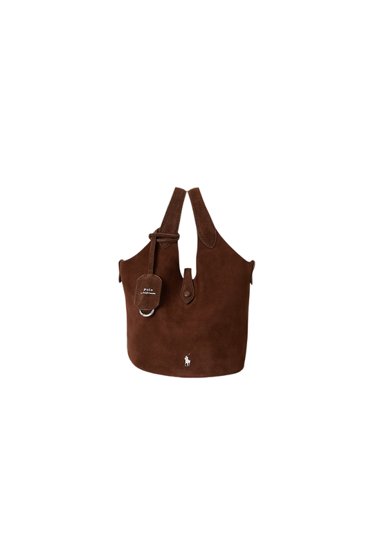 Polo Play Suede Small Tote & Crossbody in Cafe