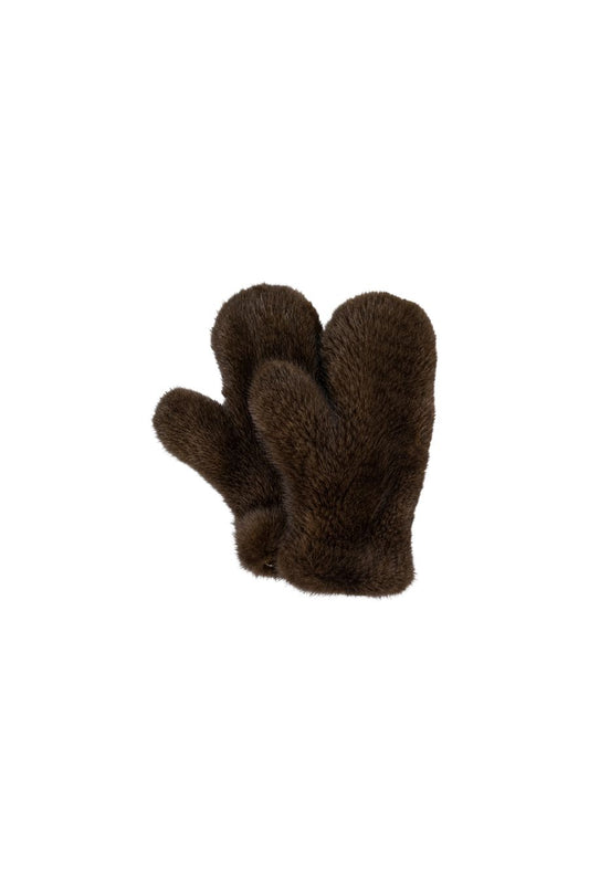 Mink Mittens in Brown