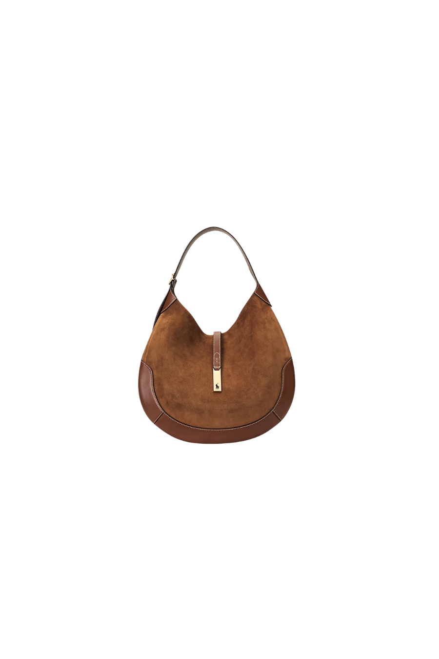 Polo ID Suede-Leather Medium Shoulder Bag
