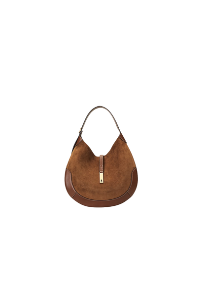 Polo ID Suede-Leather Medium Shoulder Bag