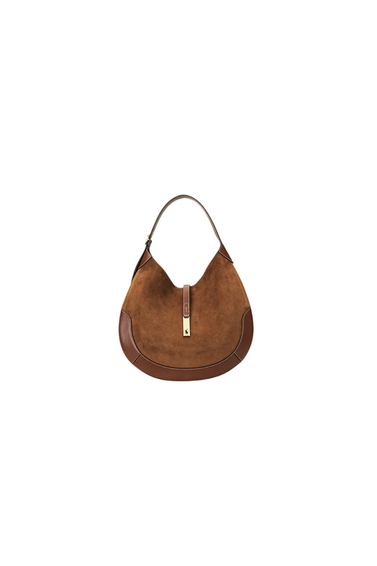 Polo ID Suede-Leather Medium Shoulder Bag