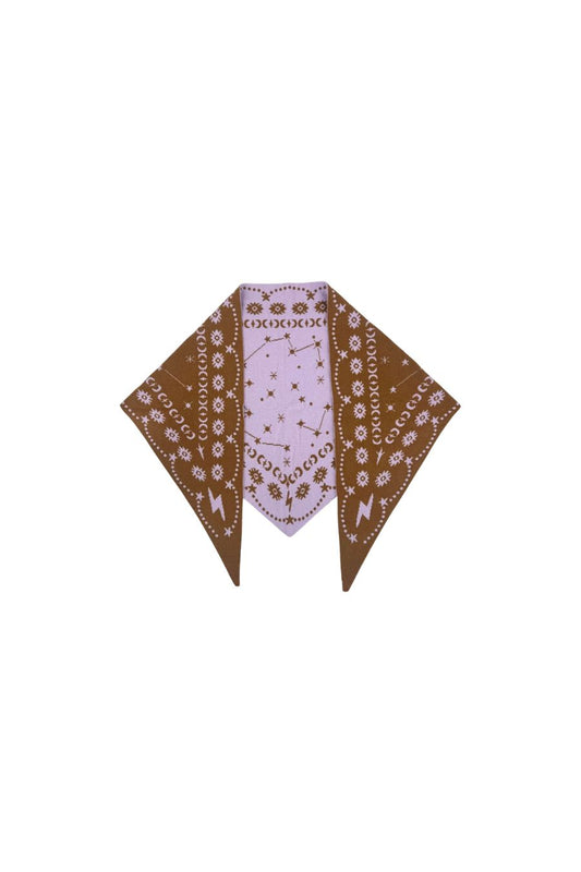 Nebula Triangle Scarf in Mocha/Lavender by Freya