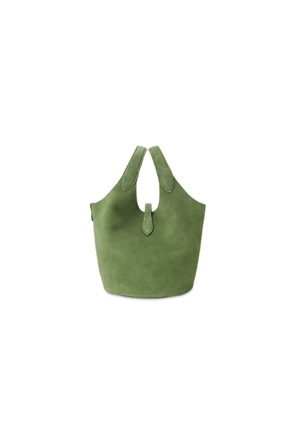 Polo Play Suede Small Tote & Crossbody in Pesto