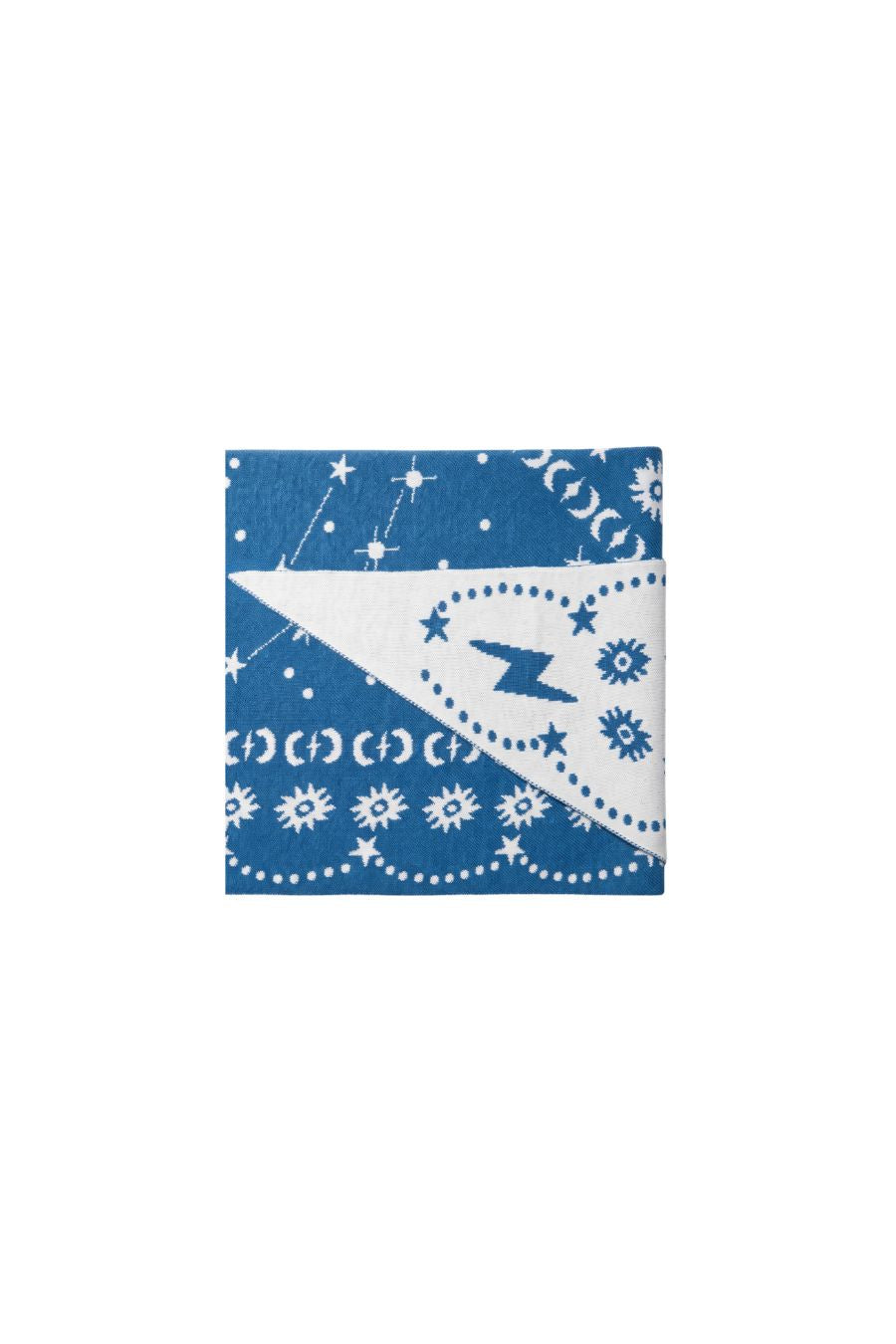Nebula Triangle Scarf in Denim/Ivory