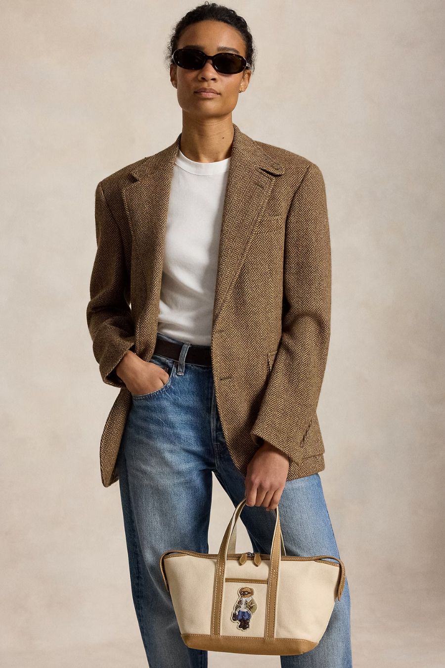 Canvas Tote Mini in Ecru/Berkshire Tan