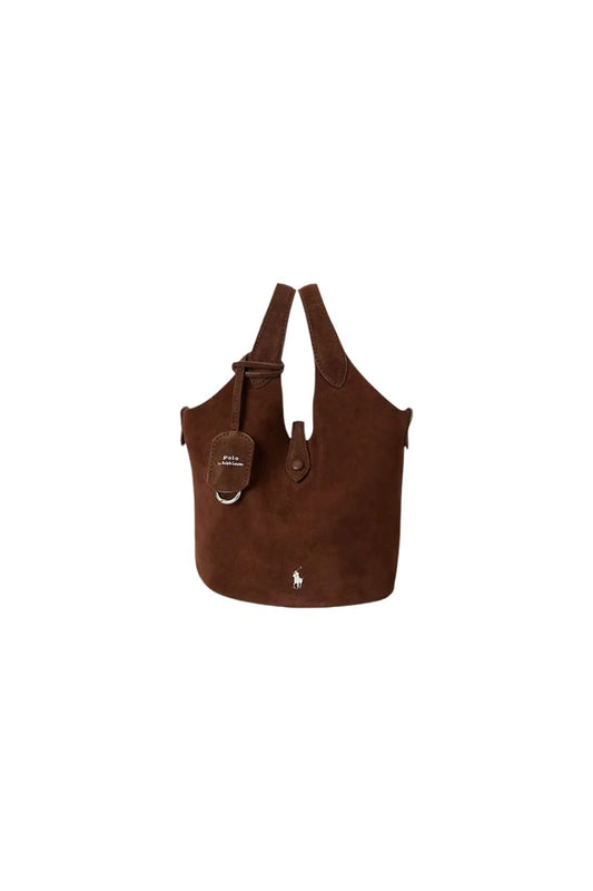 Polo Play Suede Small Tote & Crossbody in Cafe