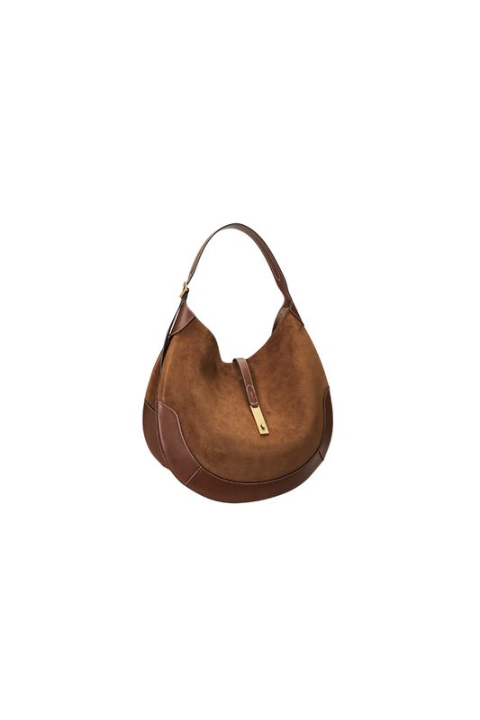 Polo ID Suede-Leather Medium Shoulder Bag