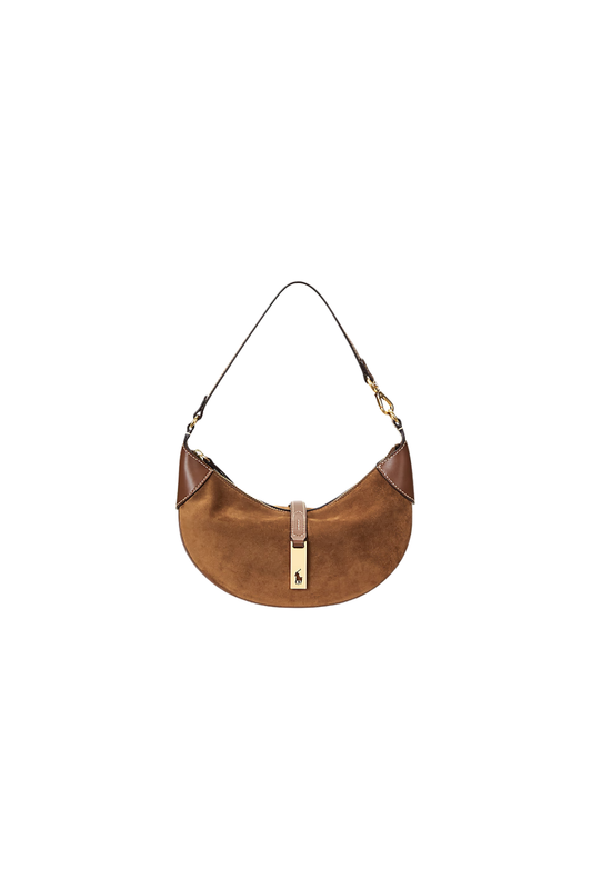 Polo ID Suede Mini Shoulder Bag in Cinnamon