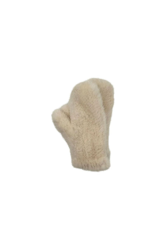 Mink Mittens in Cream