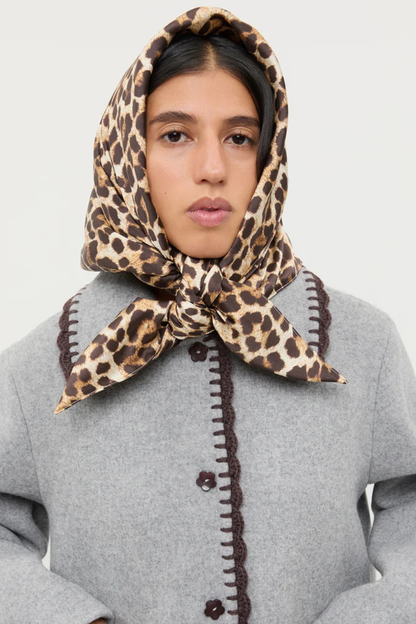 Trina Leopard Silk Scarf by Loeffler Randall