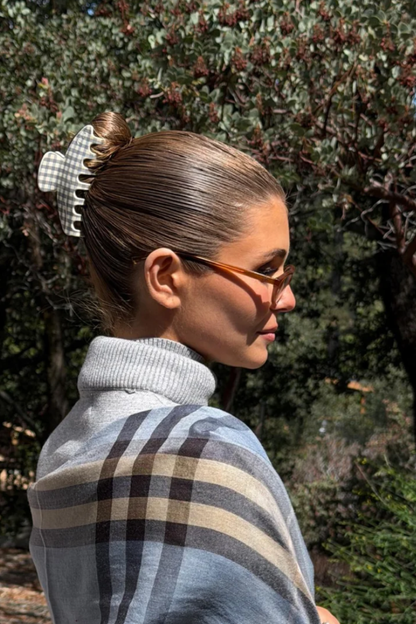 Big Effing Clip in Cozy Cloud Gingham by Emi Jay
