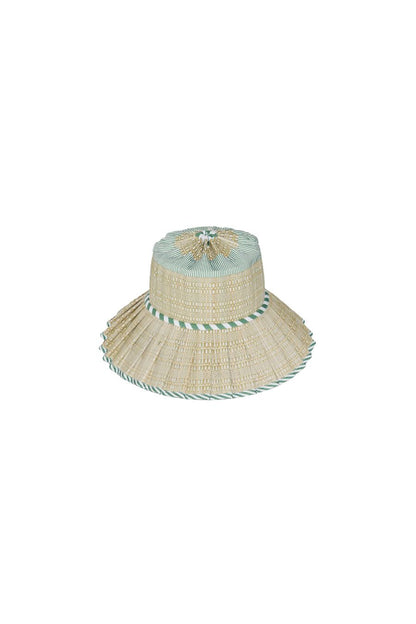 Luxe Capri Hat in Kiwi Stripe by Lorna Murray