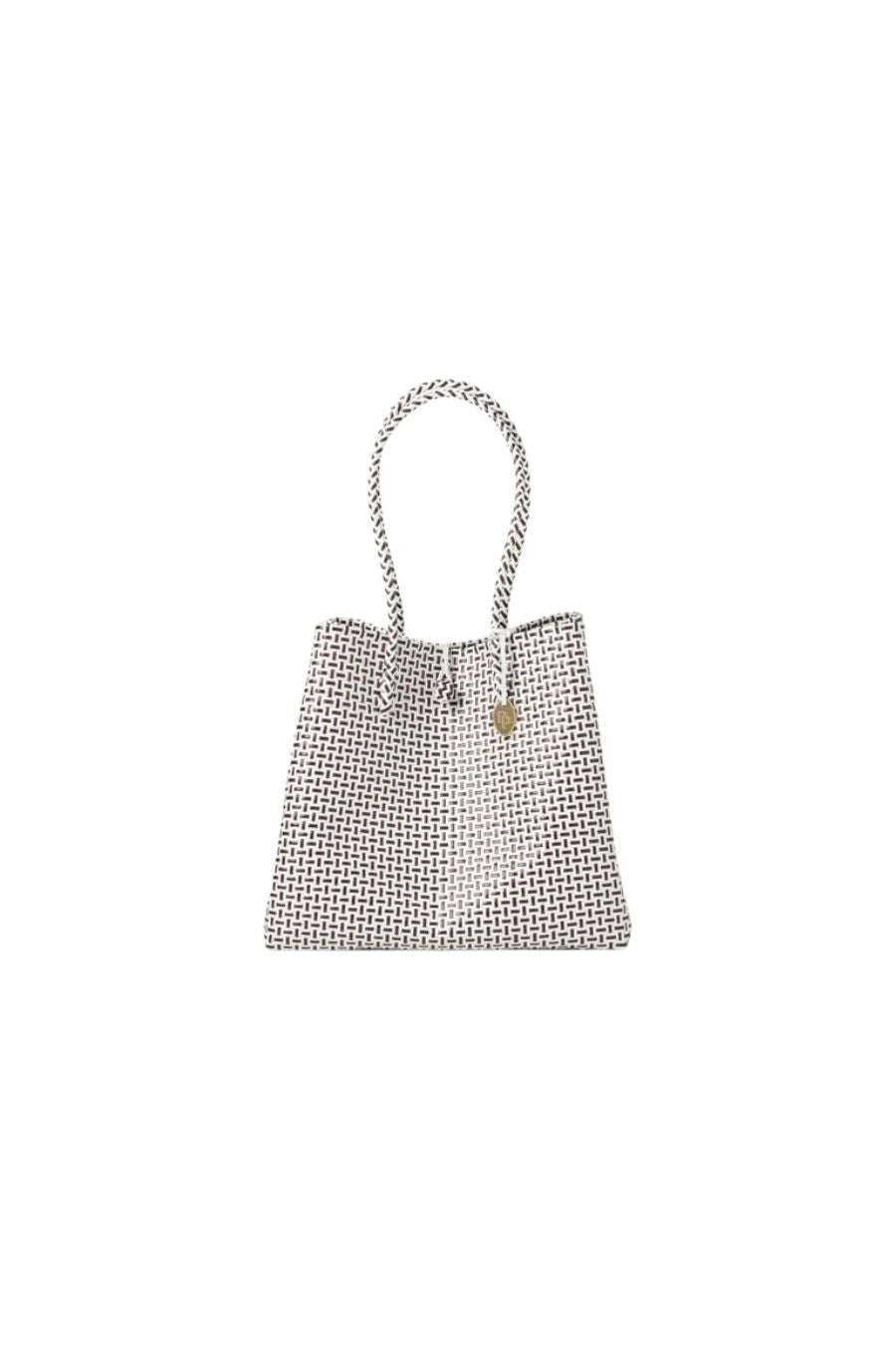 Izmir Large Shopper Bag in Brown/White