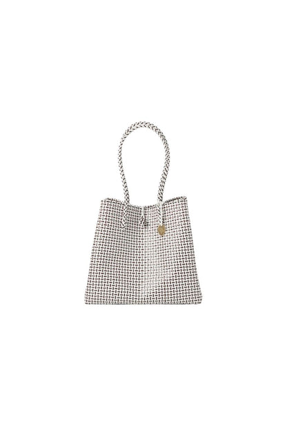 Izmir Large Shopper Bag in Brown/White