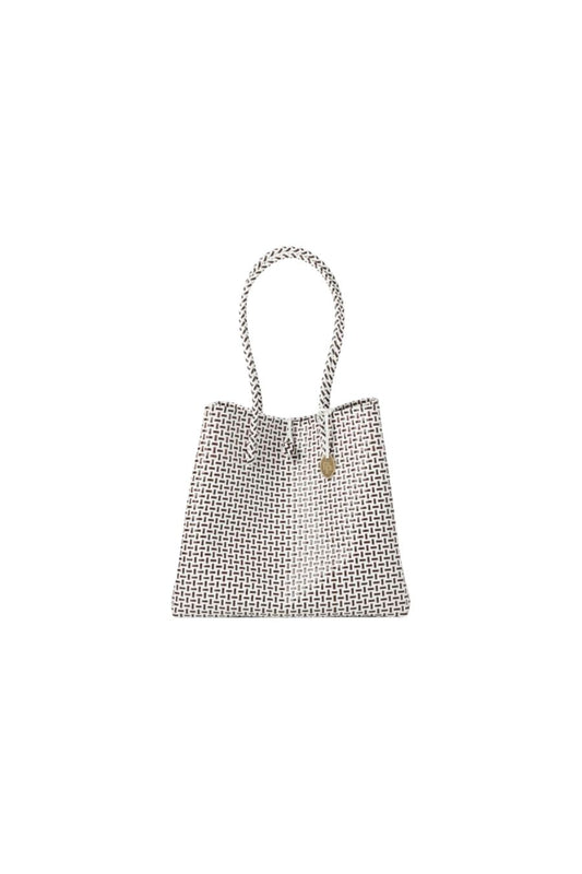 Izmir Large Shopper Bag in Brown/White