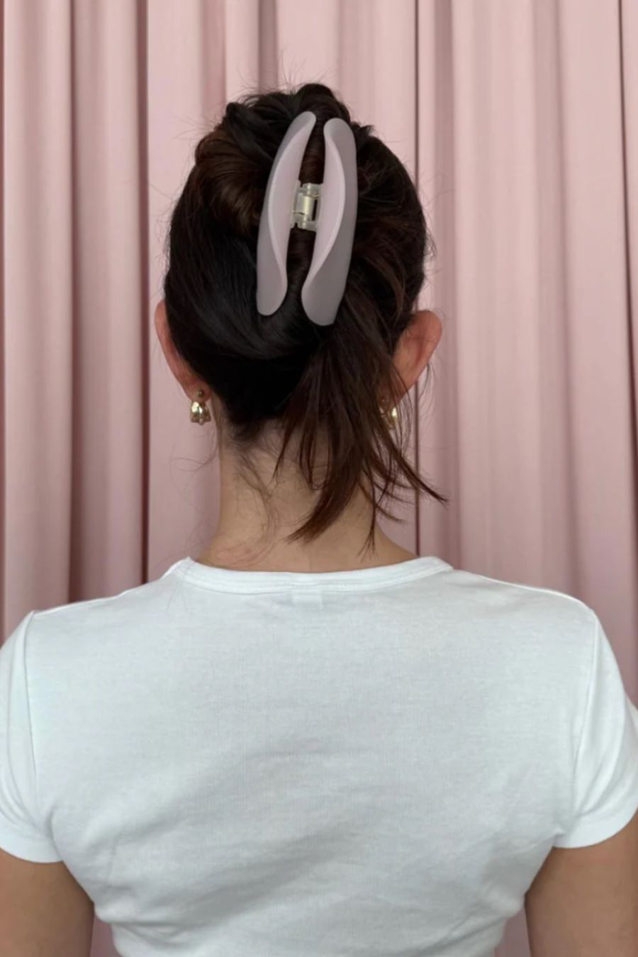Half Moon Clip in Pink Smoke