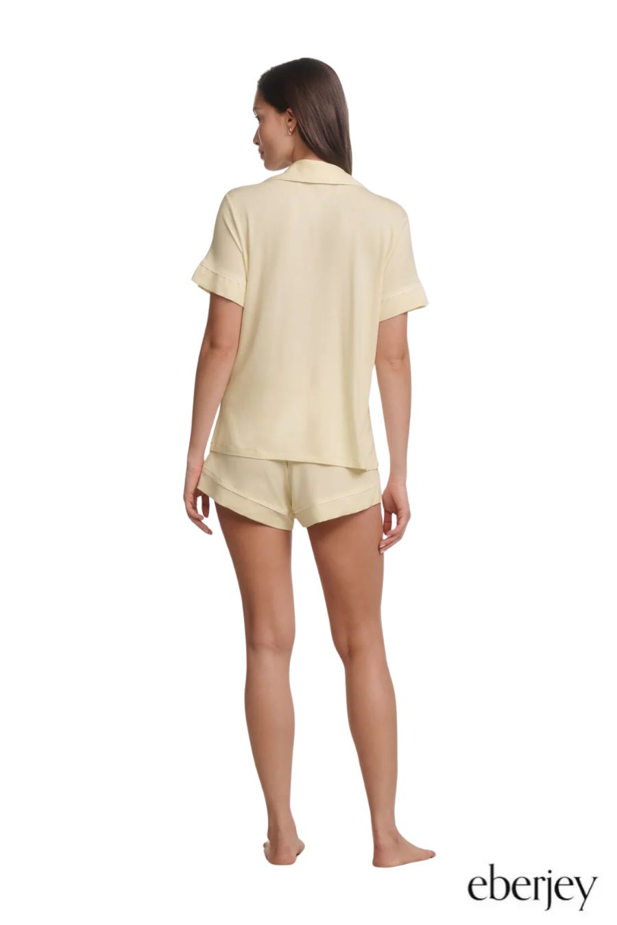 Gisele Relaxed Short PJ Set in Butter/Ivory