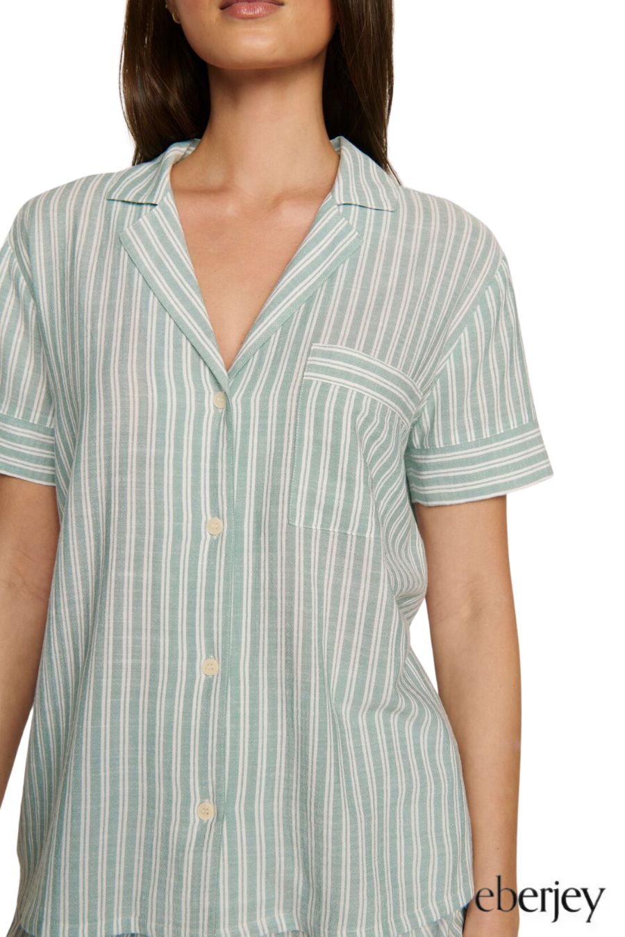 Nautico Shortie PJ Set in Seagrass/White