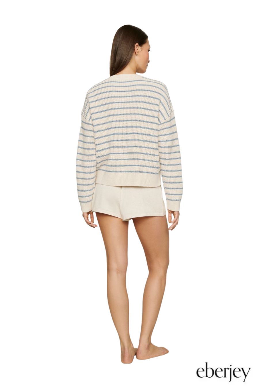 Coastal Sweater in Almond/Faded Denim