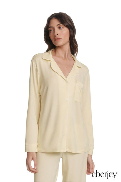 Gisele Long PJ Set in Butter/Ivory