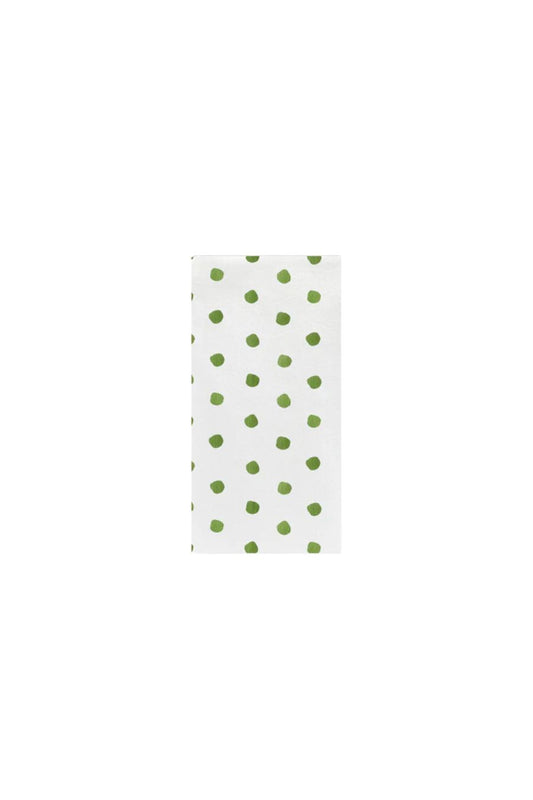 Papersoft Napkins Dot Green Guest Towels