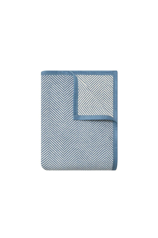 Herringbone Cornflower Blanket